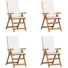 Sodo Kėdė 4 pcs Ruda ir balta 57 x 71.5 x 104 cm