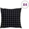 Išsklaidymo pagalvės 4 pcs Juodas raštuotas 60 x 60 cm