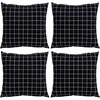 Išsklaidymo pagalvės 4 pcs Juodas raštuotas 50 x 50 cm
