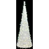 Išskleidžiama dirbtinė Kalėdų eglutė, balta, 210cm, 200 LED