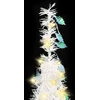 Išskleidžiama dirbtinė Kalėdų eglutė, balta, 120cm, 50 LED