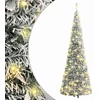 Išskleidžiama dirbtinė Kalėdų eglutė su sniegu, 120cm, 50 LED