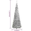 Išskleidžiama dirbtinė Kalėdų eglutė su sniegu, 210cm, 200 LED