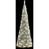 Išskleidžiama dirbtinė Kalėdų eglutė su sniegu, 210cm, 200 LED