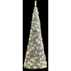 Išskleidžiama dirbtinė Kalėdų eglutė su sniegu, 180cm, 150 LED