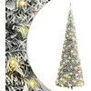 Išskleidžiama dirbtinė Kalėdų eglutė su sniegu, 150cm, 100 LED
