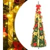 Išskleidžiama dirbtinė Kalėdų eglutė, žalia, 120cm, 50 LED