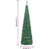 Išskleidžiama dirbtinė Kalėdų eglutė, žalia, 120cm, 50 LED