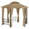 Išskleidžiama pavėsinė su šoninėmis sienomis, taupo spalva, 3,1x2,7m