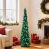 Iššokanti LED Kalėdų eglutė su žvaigžde viršūnėje 120 cm 50 LED