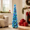 Iššokanti LED Kalėdų eglutė su žvaigžde viršūnėje 120 cm 50 LED