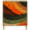 Ištraukalas spinta BONN Retro bangos spauda 66 x 36,5 x 75 cm