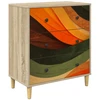 Ištraukalas spinta BONN Retro bangos spauda 66 x 36,5 x 75 cm