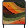 Ištraukalas spinta BONN Retro bangos spauda 66 x 36,5 x 76 cm
