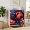 Ištraukalas spinta KIEL Tamsus bijūnų raštas 66 x 36,5 x 75 cm