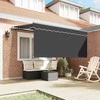 Ištraukiama markizė Dryžuotas Antracitas 300 x 200 cm audinys