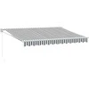 Ištraukiama markizė, antracito/balta, 3,5x2,5m, audinys