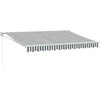 Ištraukiama markizė, antracito/balta, 3,5x2,5m, audinys
