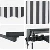 Markizės rėmas Antracito ir baltos 500 × 300 cm