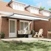 Ištraukiama markizė Balta 4 × 3 m Audinys ir aliuminis