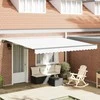 Markizės rėmas Baltas 400 × 300 cm Poliesteris su PU danga