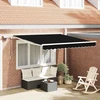 Ištraukiama markizė Juoda 350 x 250 cm Audinys ir aliuminis