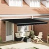 Markizės rėmas Juodas 400 × 300 cm Poliesteris su PU danga