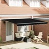 Markizės rėmas Juodas 400 × 300 cm Poliesteris su PU danga
