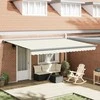 Ištraukiama markizė 400 × 300 cm Audinys ir aliuminis Kremas ir pilka