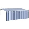 Ištraukiama markizė Dryžuotas Mėlyna 350 x 200 cm audinys