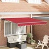 Markizės rėmas Raudona 350 x 250 cm Poliesteris su PU danga