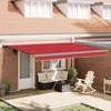Ištraukiama markizė Raudona 4 × 3 m Audinys ir aliuminis