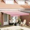 Markizės rėmas Raudona ir balta 400 × 300 cm