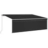 Ištraukiama markizė su uždanga/LED, antracito, 4,5x3m