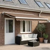 Ištraukiama markizė Taupe 450 × 300 cm Audinys ir metalas