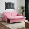 Ištraukiama sofa-lova Rožinė Audinys