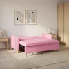 Ištraukiama sofa-lova Rožinė Audinys