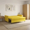 Ištraukiama sofa-lova Šviesi geltona Audinys