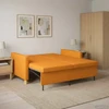 Ištraukiama sofa-lova Tamsiai geltona Audinys