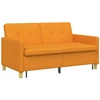 Ištraukiama sofa-lova Tamsiai geltona Audinys