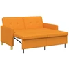 Ištraukiama sofa-lova Tamsiai geltona Audinys