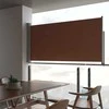 Ištraukiama šoninė kiemo pertvara, rudos spalvos, 120x300cm
