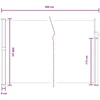 Ištraukiama šoninė užuolaida Pilka 500 x 200 cm Poliesteris