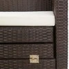 Ištraukiama trivietė sofa-lova su stogeliu, ruda, poliratanas