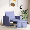 Fotelis Ištraukiamas sofa-lova vienvietis Džinsinė mėlyna audinys