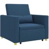 Fotelis Ištraukiamas sofa-lova vienvietis Mėlyna 90 x 165 x 87 cm