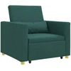 Ištraukiamas sofa-lova vienvietis su ratu Tamsiai žalia audinys