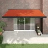 Ištraukiama markizė, oranžinė/ruda, 4,5x3m, audinys/aliuminis