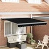 Ištraukiama markizė Juoda 350 x 250 cm Audinys ir metalas