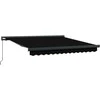 Ištraukiama markizė Juoda 350 x 250 cm Audinys ir metalas